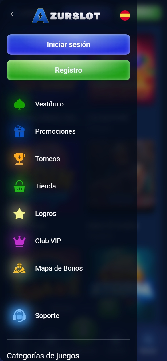 Main menu & quick navigation